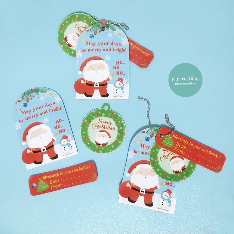Christmas Tag Set-B / Christmas Hang Tag / Merry Christmas Hang Tag