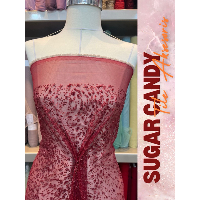 Sugar Candy / Kain Baju Pesta / Kain Tile / Kain Tile Motif / Kain Dress / Kain Gaun