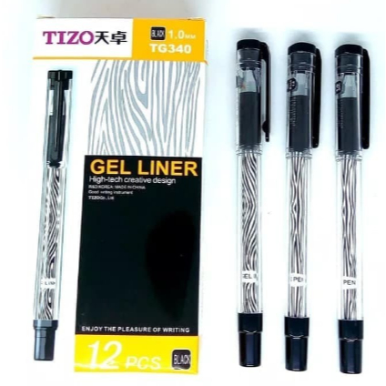 

(Pak/12Pcs) TIZO - Bolpen Gel TG-340 1.0mm / Pen Tanda Tangan