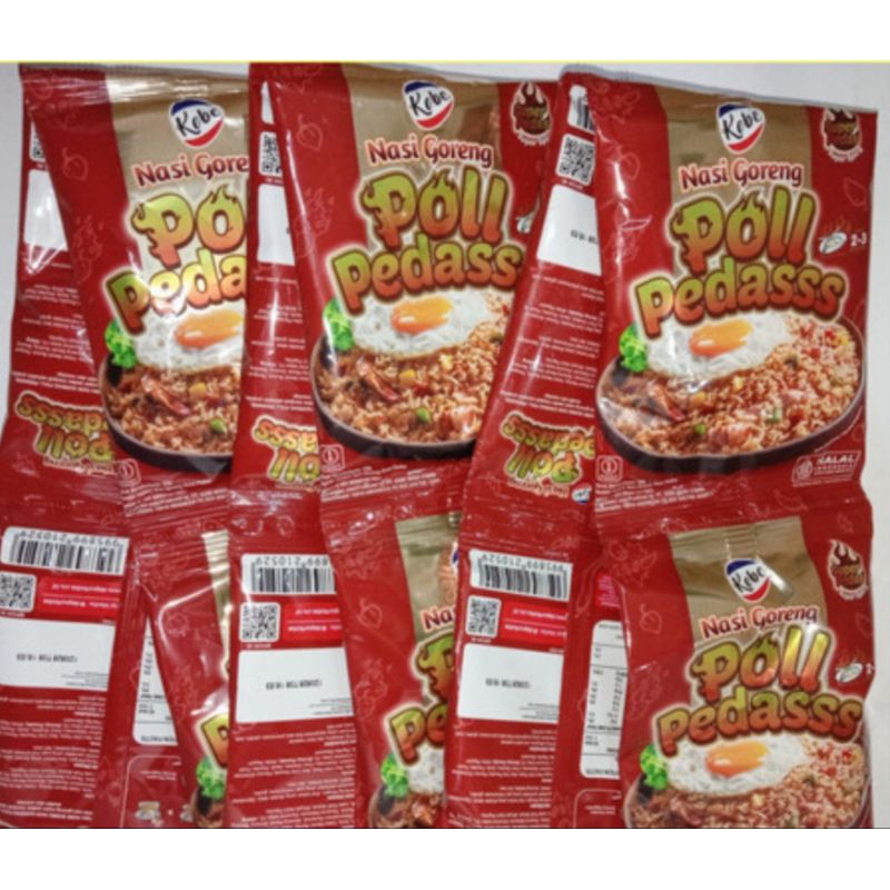 

Kobe Poll Pedasss Bumbu Nasi Goreng Super Pedas 20G 1 Renceng Isi 12 Sachet