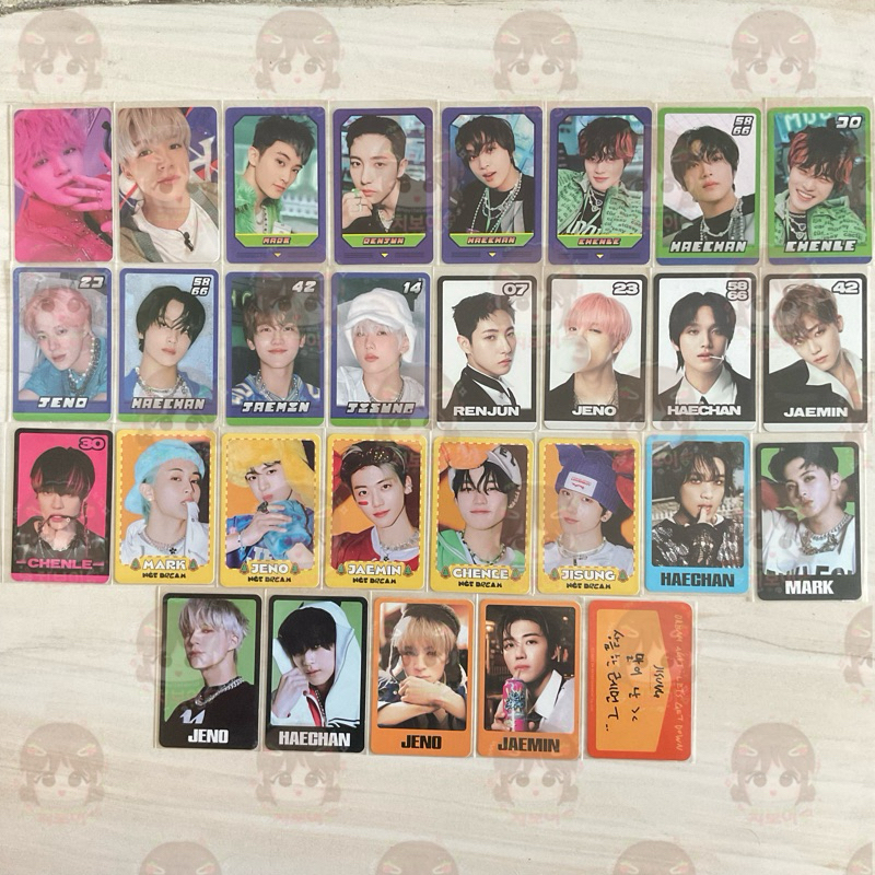 PHOTOCARD MARK RENJUN JENO HAECHAN JAEMIN CHENLE JISUNG SELCA KONSEP TRADING MATCHING GAME CARD GLIT