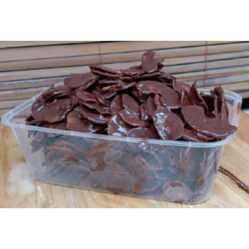 

keripik pisang lumer rasa coklat kemasan box 500gr
