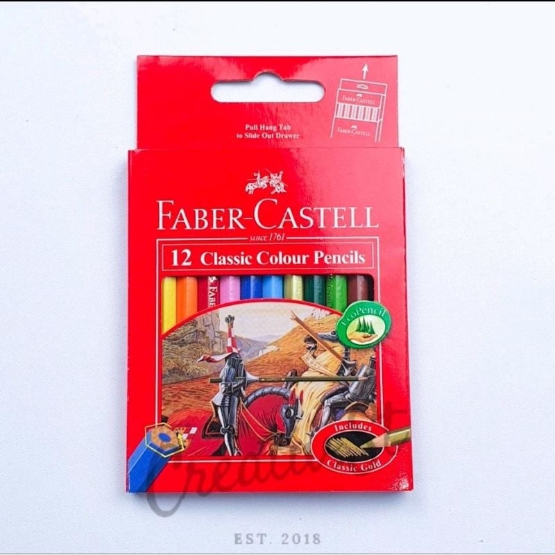 

PENSIL WARNA FABER CASTELL CLASIC 12W PENDEK