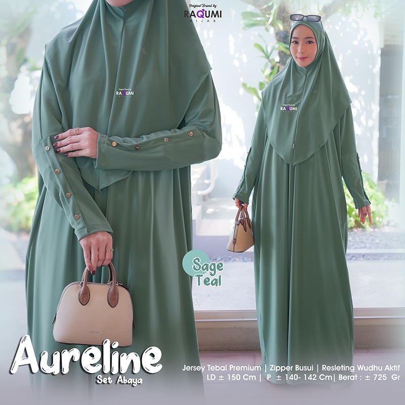 AURELINE SET ABAYA BRAND ORI BY RAQUMI // ABAYA SET // GAMIS SET // GAMIS JERSEY // GAMIS POLOS // G