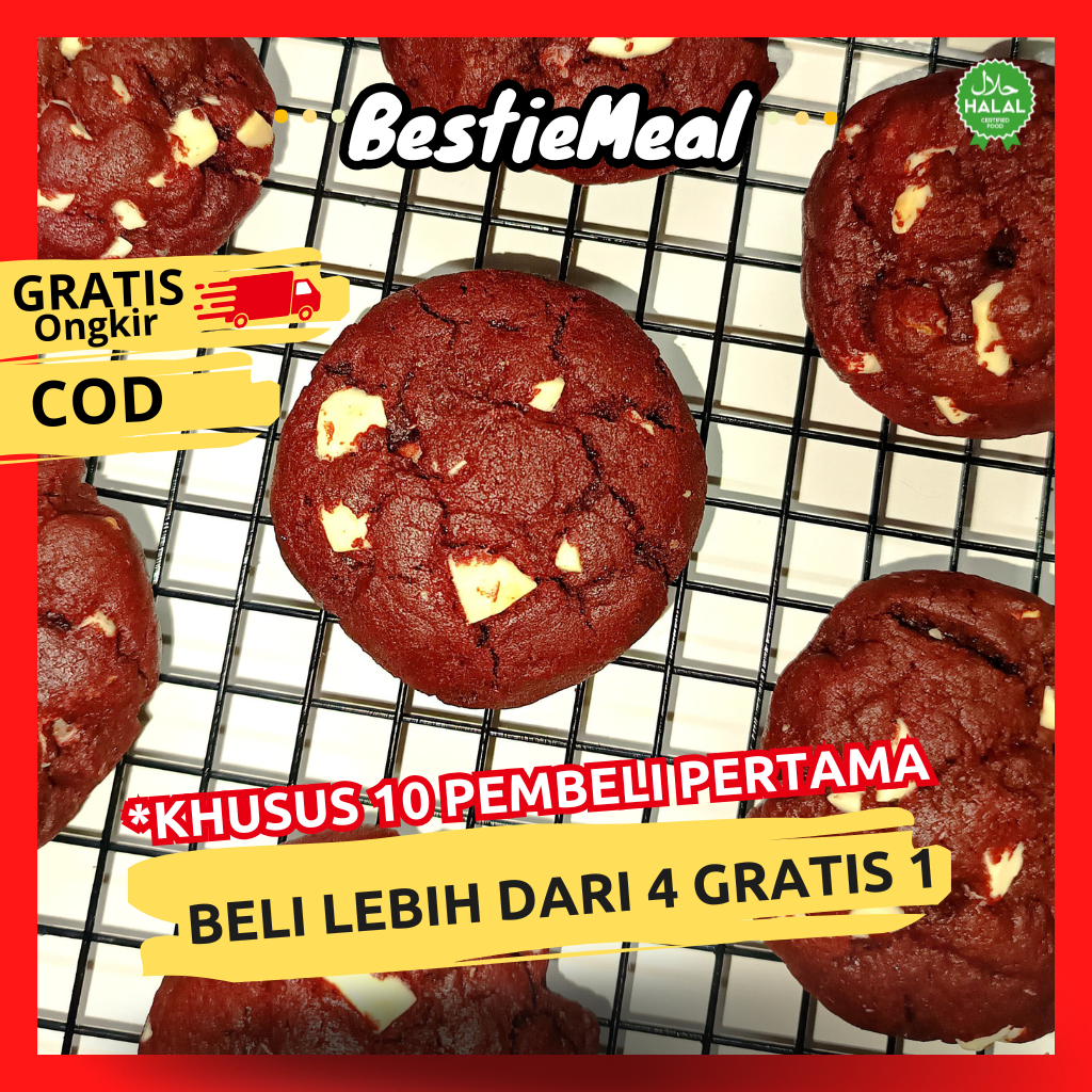 

Cemilan Kue Cake Soft Cookies Coklat Matcha Choco Chip Oreo Red Velvet Keju