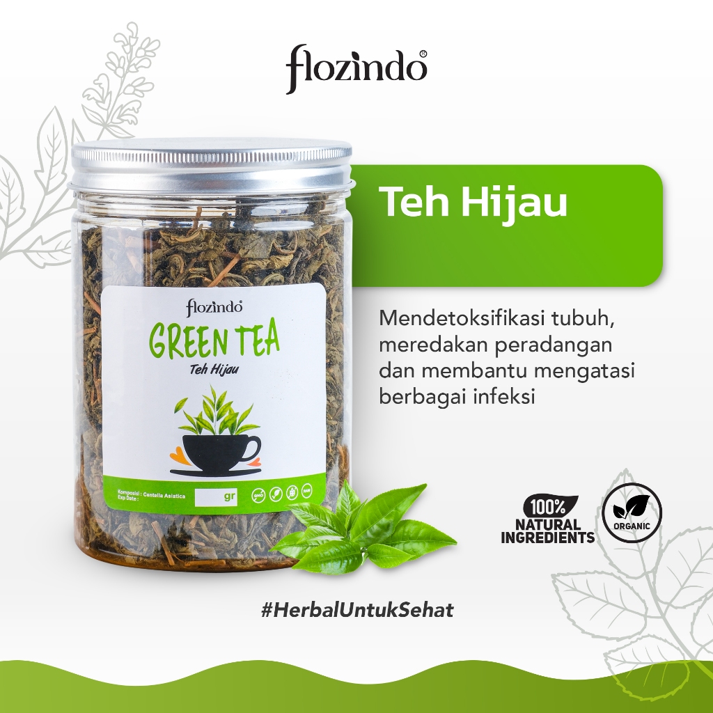 

Flozindo Green Tea / Teh Hijau Organik Premium Untuk Diet Alami