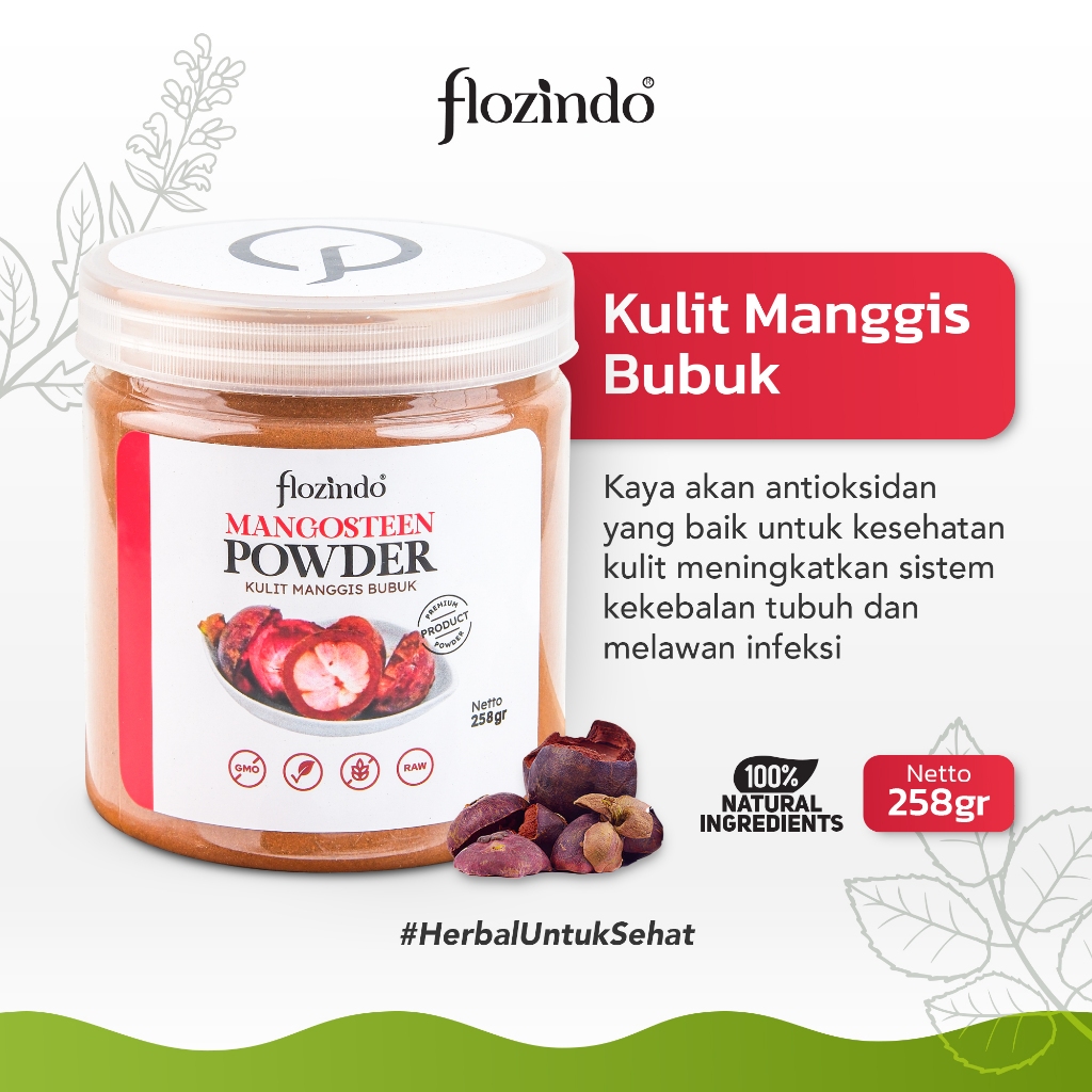 

Flozindo Mangosteen Powder / Kulit Manggis Bubuk