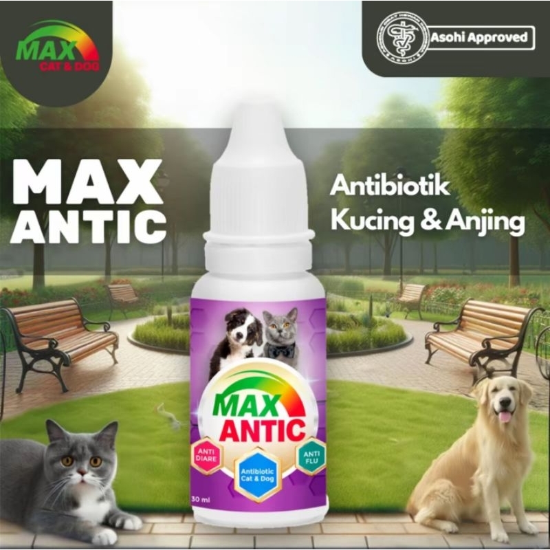 Obat Antibiotic Kucing Anjing MAX ANTIC 10ML Obat Antibiotik B2-1
