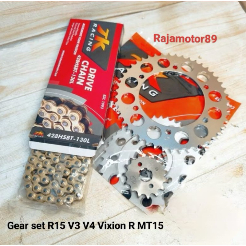 Gear set Full TK racing R15 V3 V4 Vixion R MT15 set rantai HSBT