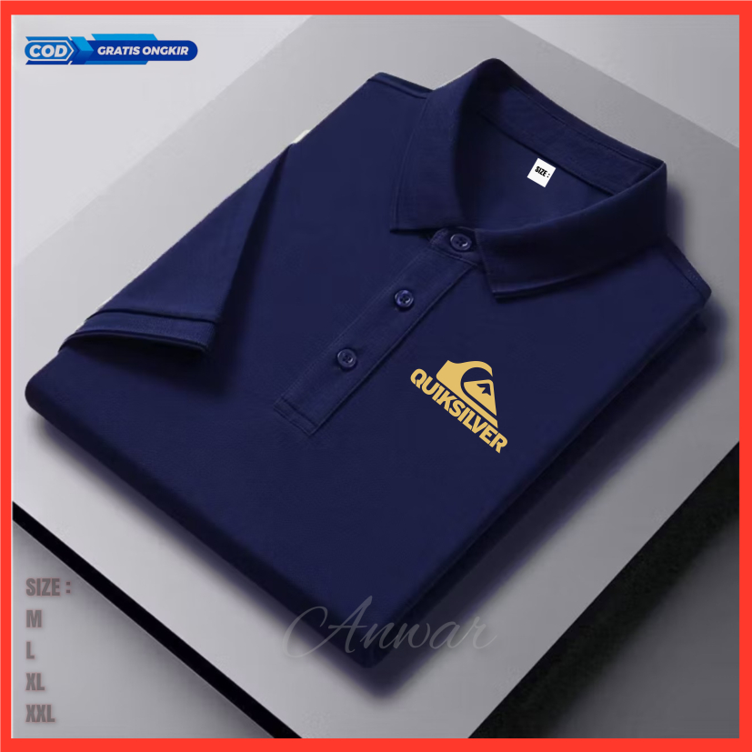 Baju Polo Kuiksilver Baju Pria Wanita Kaos Keren Atasan Casual T-Shirt Terbaru Bahan Tebal Premium