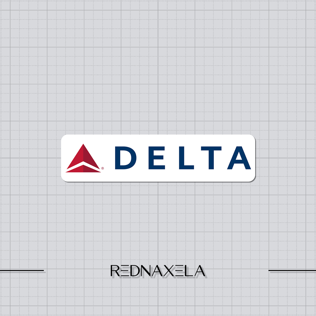 

Stiker Vinyl Delta Airlines Stiker Koper Travel Die Cut Sticker