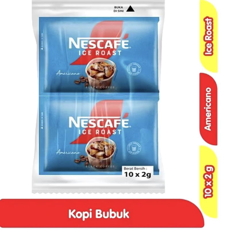 

NESCAFE ICE ROAST AMERICANO BARU ISI 10 SACHET