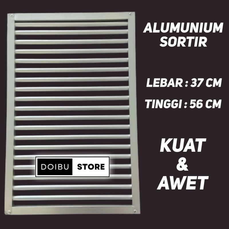ALAT SORTIR LELE ALUMINIUM/ PENGANTI BAK SORTIR ( TIDAK TERMASUK KERANJANG)