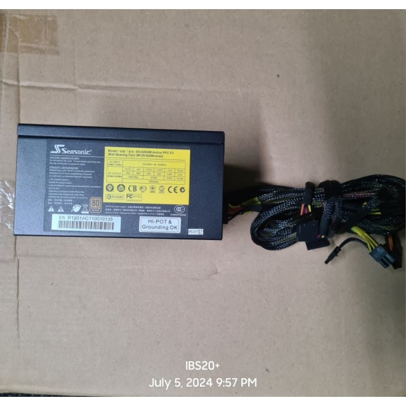 PSU 620W SEASONIC SS-620GM 80+ BRONZE SEMI MODULAR