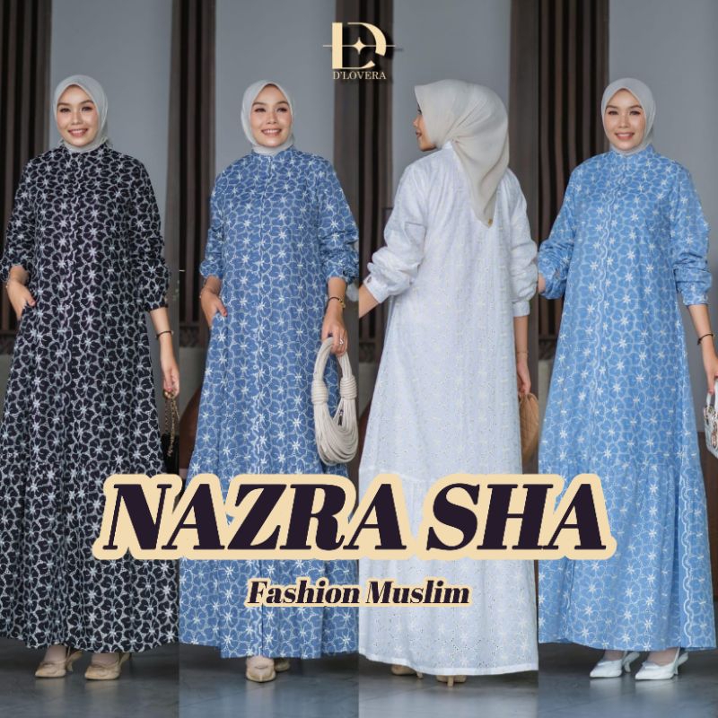 (x8) DLOVERA ALIVA JAMILA DRESS Baju Dress Gamis Wanita Muslimah Aliva Dress By D'Lovera. Nazra Sha