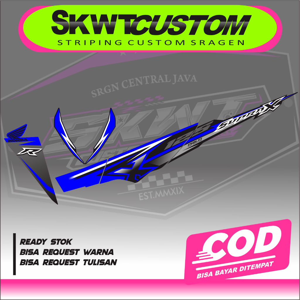STRIPING SUPRA X 125 BATMAN SUPRA 2008-2012