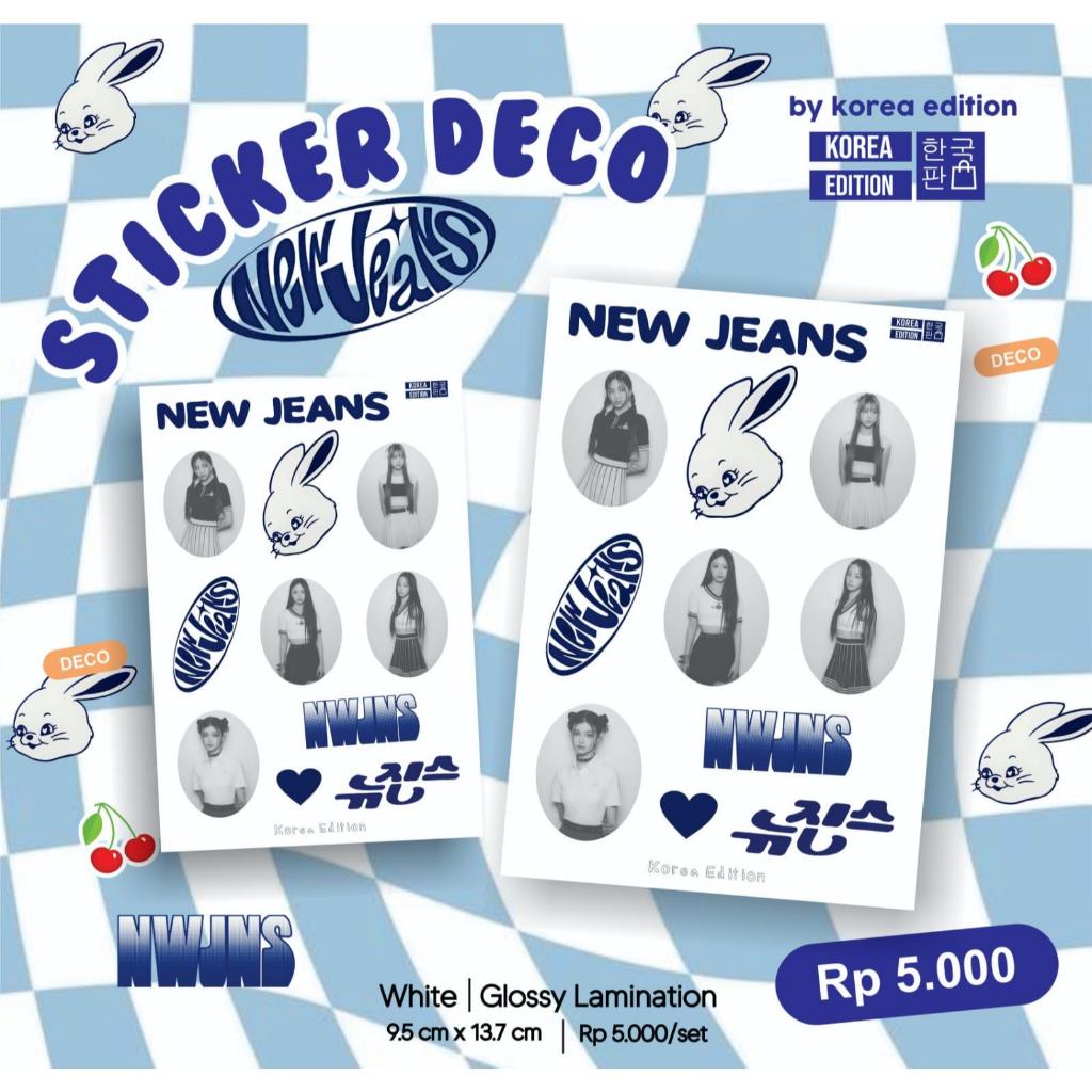 

Sticker Deco Vinyl NEWJEANS Cutting Bunnies Siap Tempel Minji Hanni Danielle Haerin Hyein