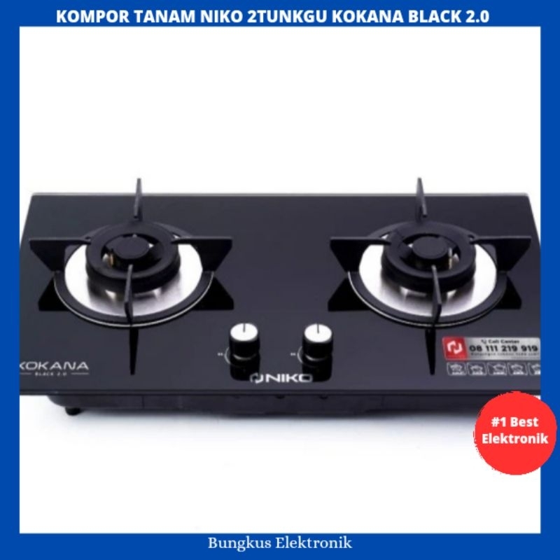 KOMPOR TANAM NIKO 2 TUNGKU KOKANA BLACK 2.0 KOMPOR TANAM NIKO