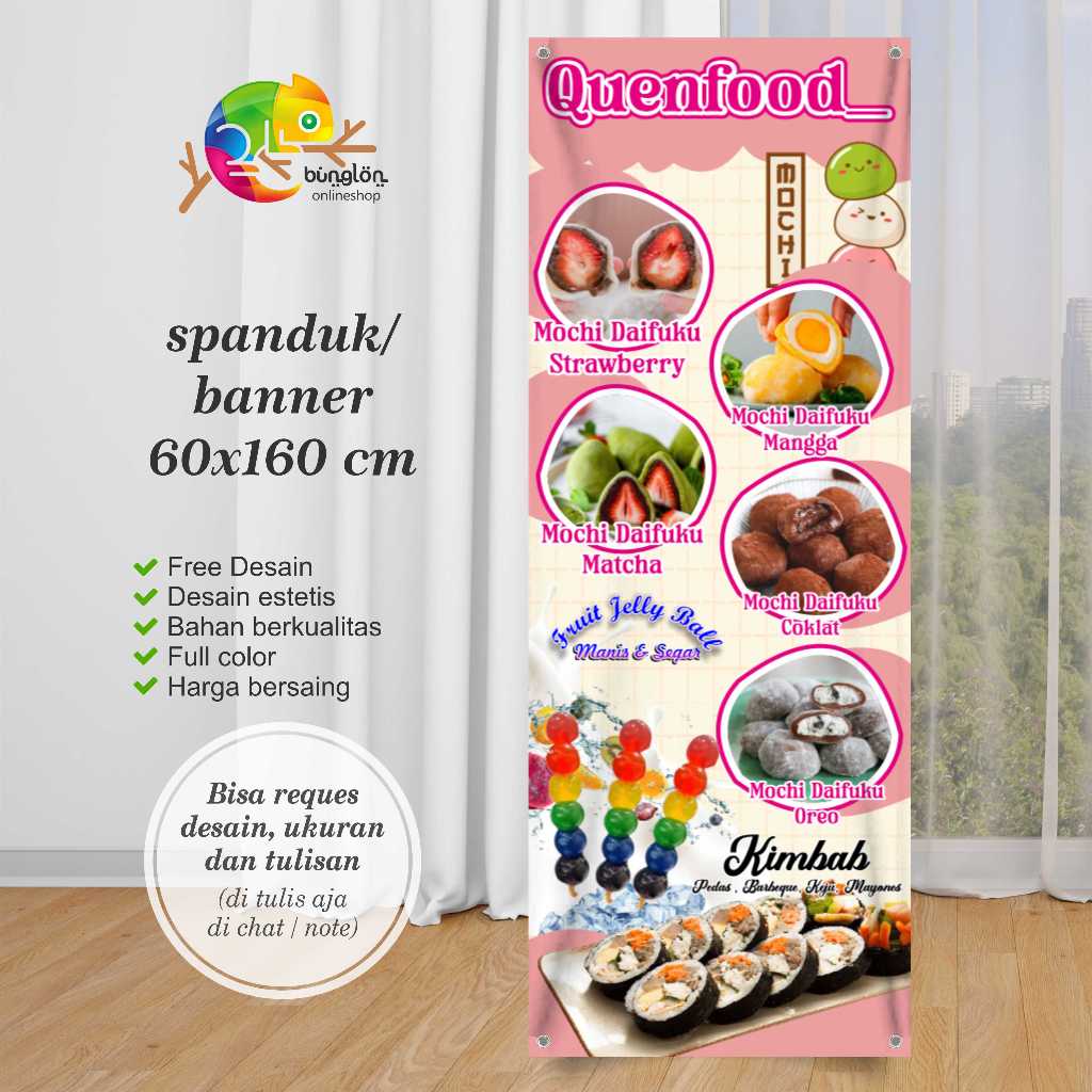 Cetak Spanduk Banner Aneka Jajanan