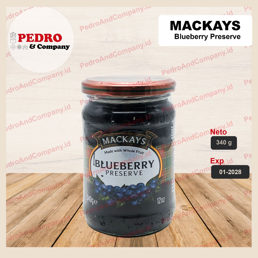 

Mackays - Blueberry preserve jam/ selai roti rada bluberi (340 gr)