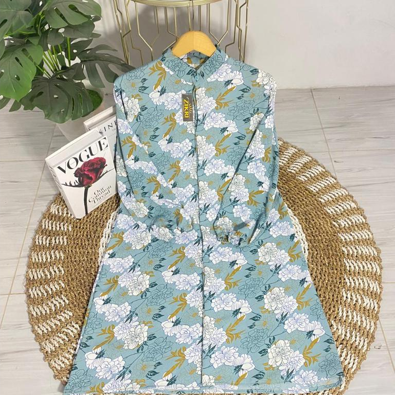 TUNIC CRINKEL / TUNIC KONDANGAN / TUNIC KOREA /  ATASAN LONG TUNIK CRINKEL MOTIF / LONG TUNIK WANITA