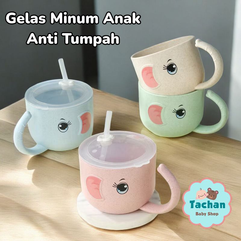 Gelas Anak Belajar Minum Anti Tumpah / Gelas sedotan anak anti tumpah botol minum anak / baby kettle