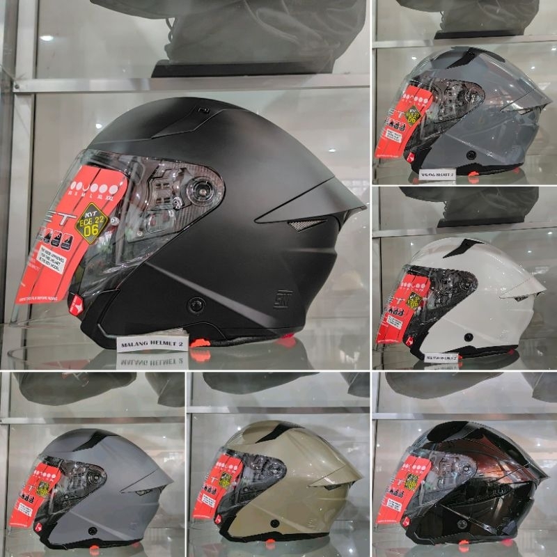 Helm KYT TTR JET SOLID FREE SPOILER Original