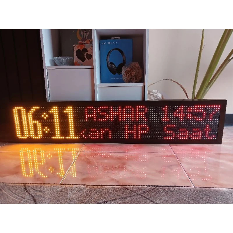JAM WAKTU SHOLAT WIFI UKURAN 4 PANEL