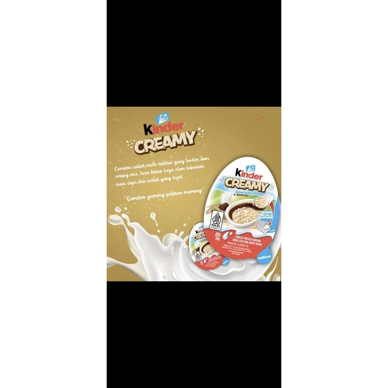 

STOK TERBATAS kinder creamy viral cemilan anak susu 1 box isi 12