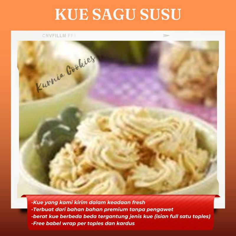 

Kue Kering Sagu Susu Kemasan 250 gram