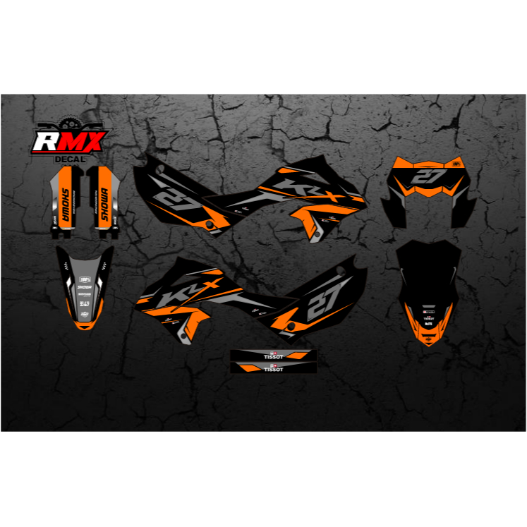 DECAL KLX 150 2023 FULLBODY (008) DEKAL STIKER KLX S SM SE 2024 2025 HITAM OREN, MERAH, KUNING, HIJA