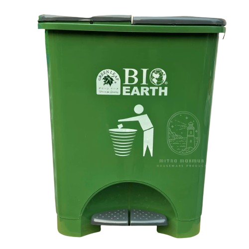 Green Leaf - Tempat Sampah Injak  Tempat Sampah Injak 2 Wadah 2144 Tempat Sampah Murah dengan Sekat