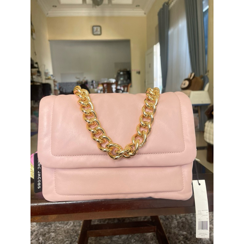 MJ PILLOW SOFT LEATHER SHOULDER BAG PINK BLUSH [PRELOVED]  ORIGINAL AUTHENTIC