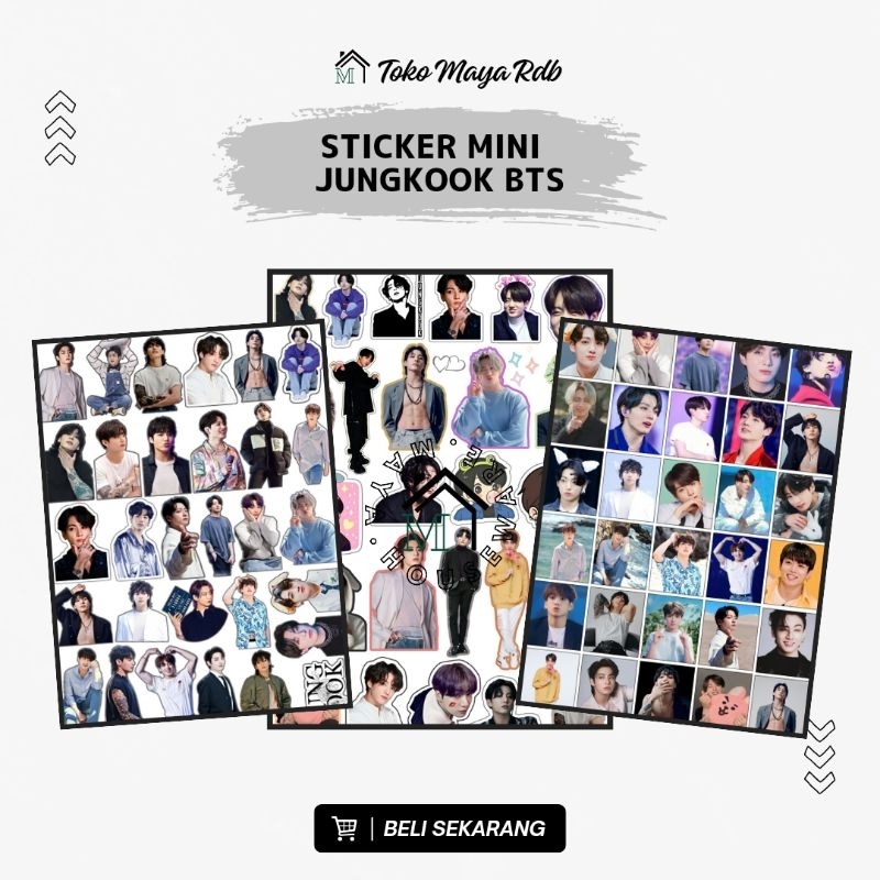 

[ 1 Set isi 25 - 30 ] Sticker Jungkook BTS Kertas A4