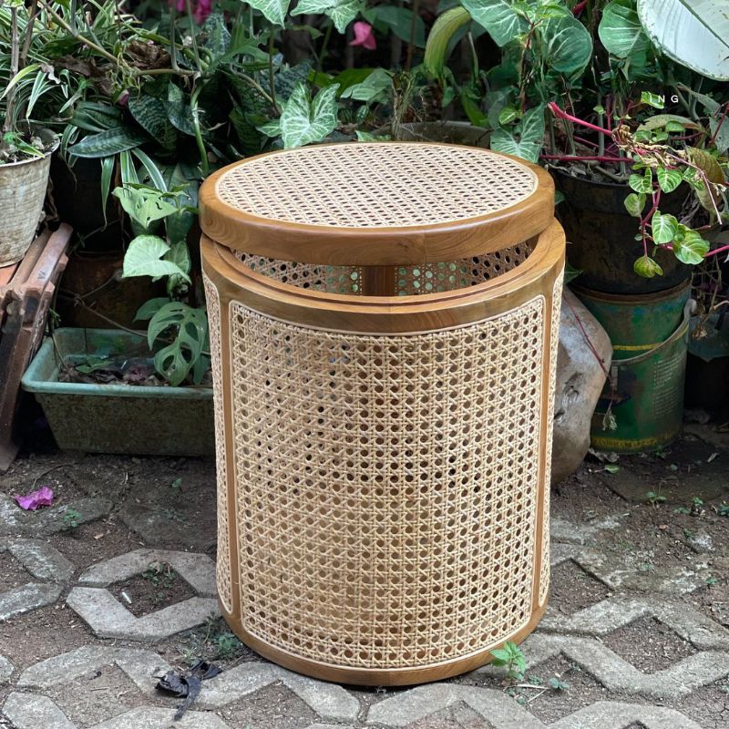 KERANJANG LAUNDRY BAJU KAYU JATI, BOX LAUNDRY KAYU JATI ROTAN, KERANJANG BAJU