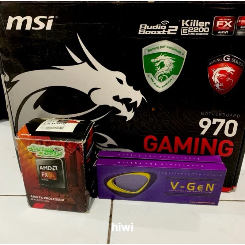 Paket MSI 970 Gaming Motherboard AM3 AM3+ AMD +  FX 6300 Processor + Vgen 16Gb 4x4Gb RAM