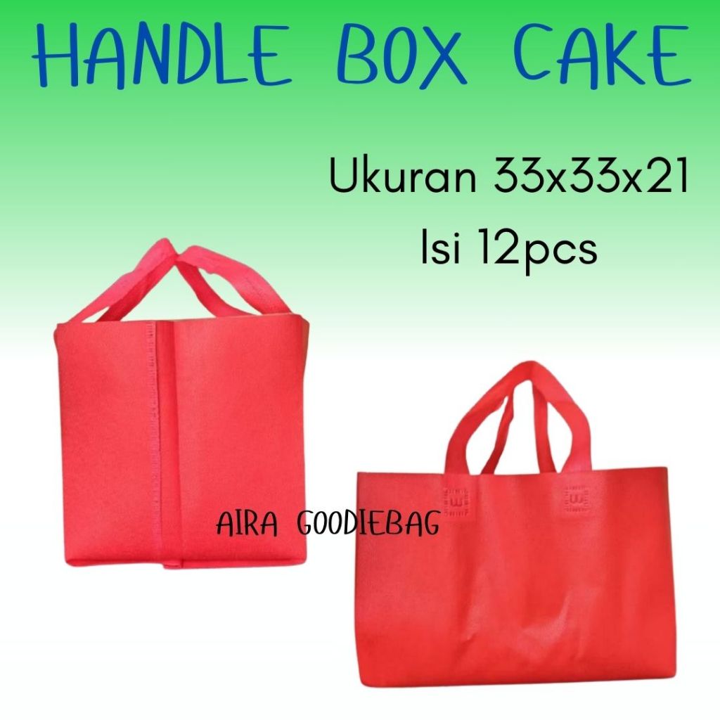 

Tas box bakery box cake 33 x 33 x 21 tas spunbond brownies (ISI 12 PCS)