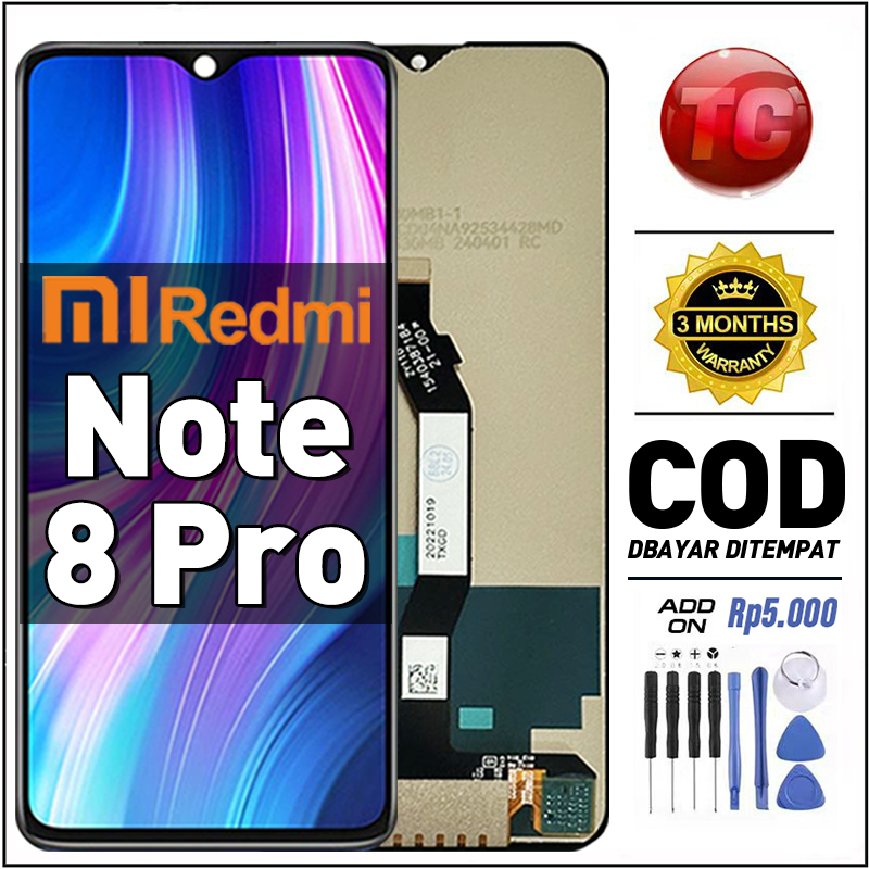 LCD Redmi Note 8 Pro Original 100% Fullset Asli Ori Touchscreen Compatible For Glass Touch Screen