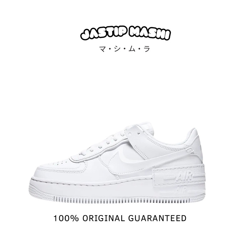 ORIGINAL SEPATU NIKE AIR FORCE 1 SHADOW WOMEN SIZE - WHITE
