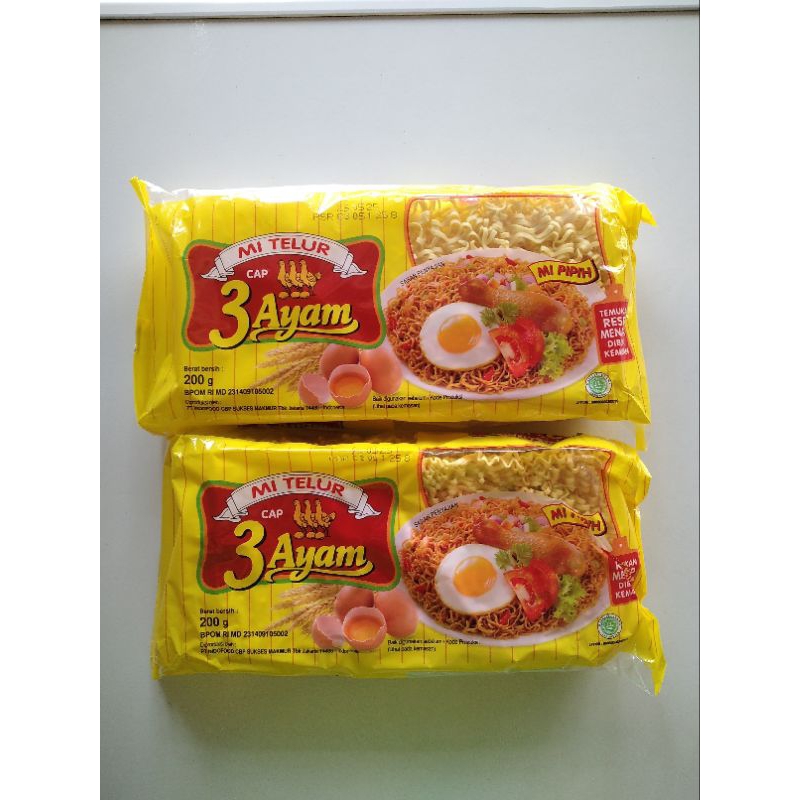 

MIE TELOR CAP 3 AYAM 200gr