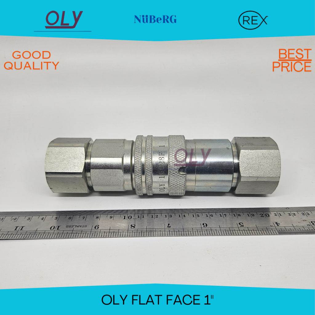 1" QUICK COUPLER HYDRAULIC FLAT FACE OLY