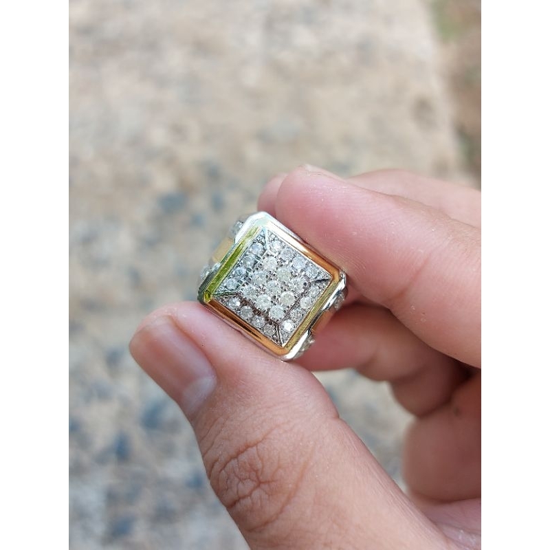 cincin pria mewah full berlian