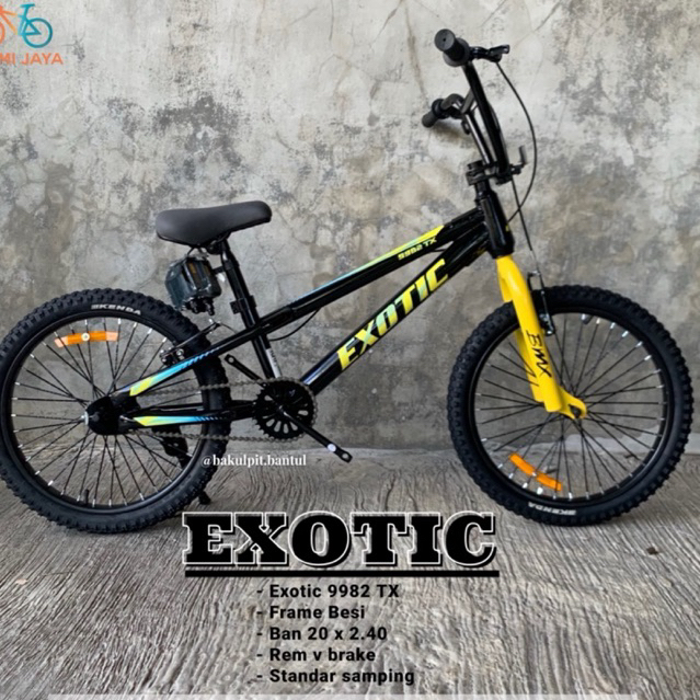 Sepeda anak cowok BMX exotic 9982 tx 1.0 Ban 2.40 | Sepeda BMX ring 20 exotic 9982 tx 1.0