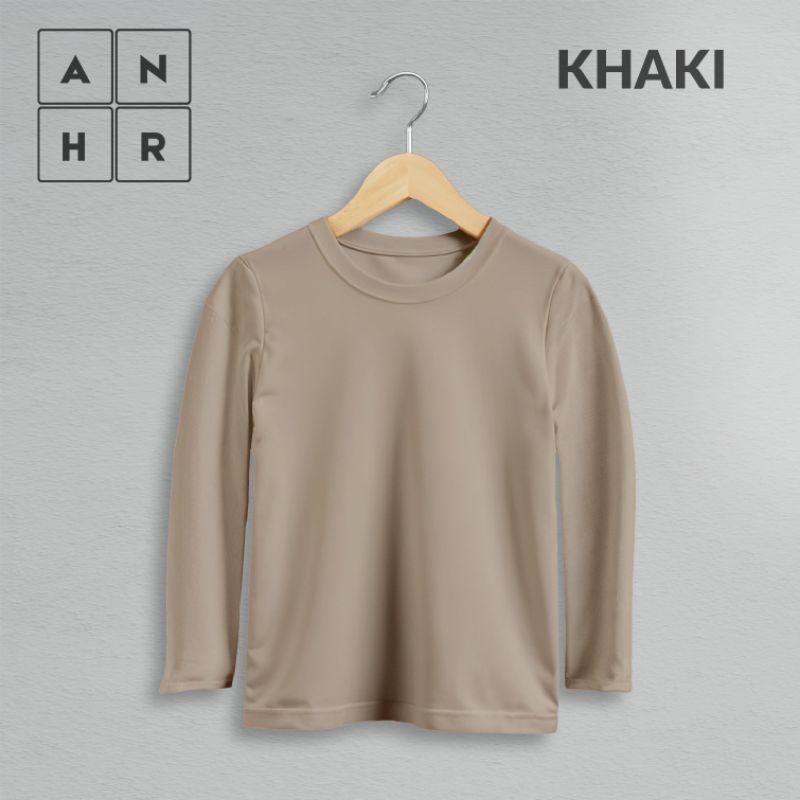 T-shirt Polos Anak Lengan Panjang Laki-laki & Perempuan Kaos Polos Cotton Combed Boy & Girl