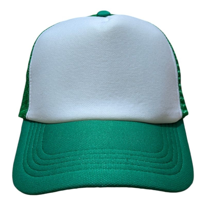 TOPI JARING POLOS TOPI JALA POLOS PUTIH KOMBINASI HIJAU