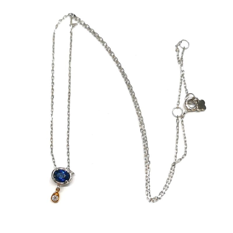 Kalung Diamond Batu Blue Sapphire (GN 267)