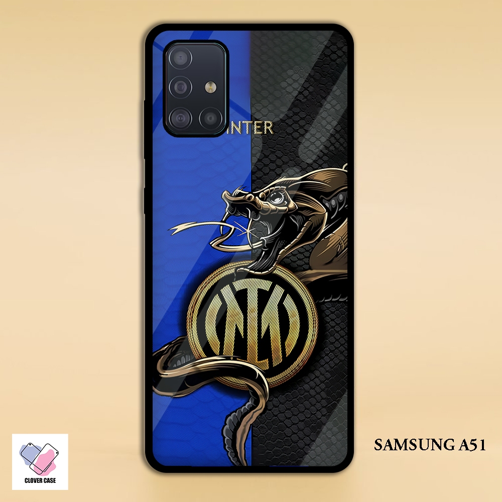 [BL22]  Case Glossy Case | SAMSUNG A51 | CASE KEKINIAN LUCU |  Casing Hp Kilau Motif INTER MILAN