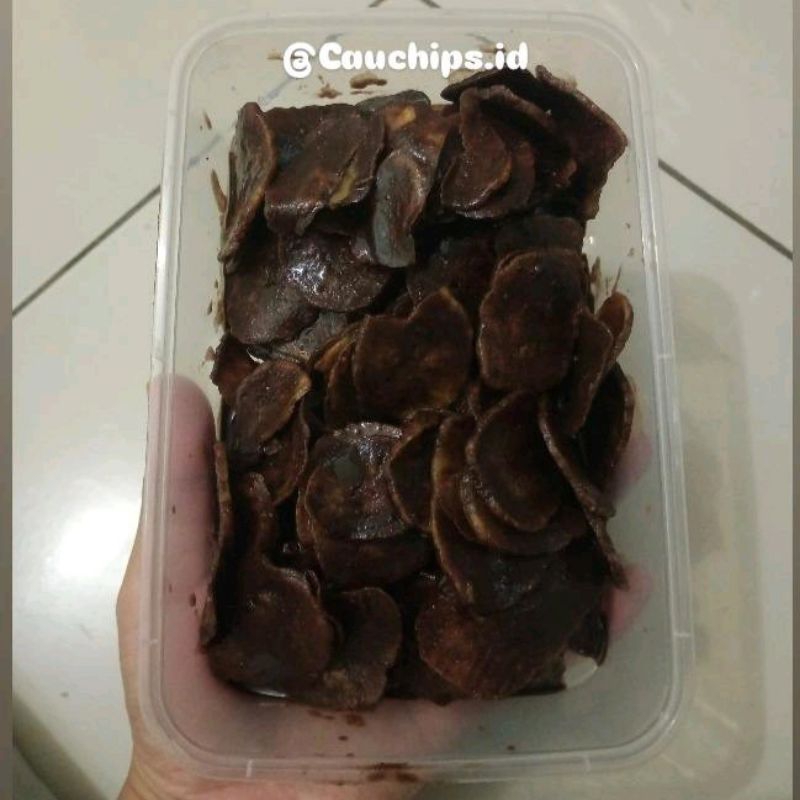 

150 Gram Keripik Pisang Lumer Varian Rasa Cokelat By Cauchips.id