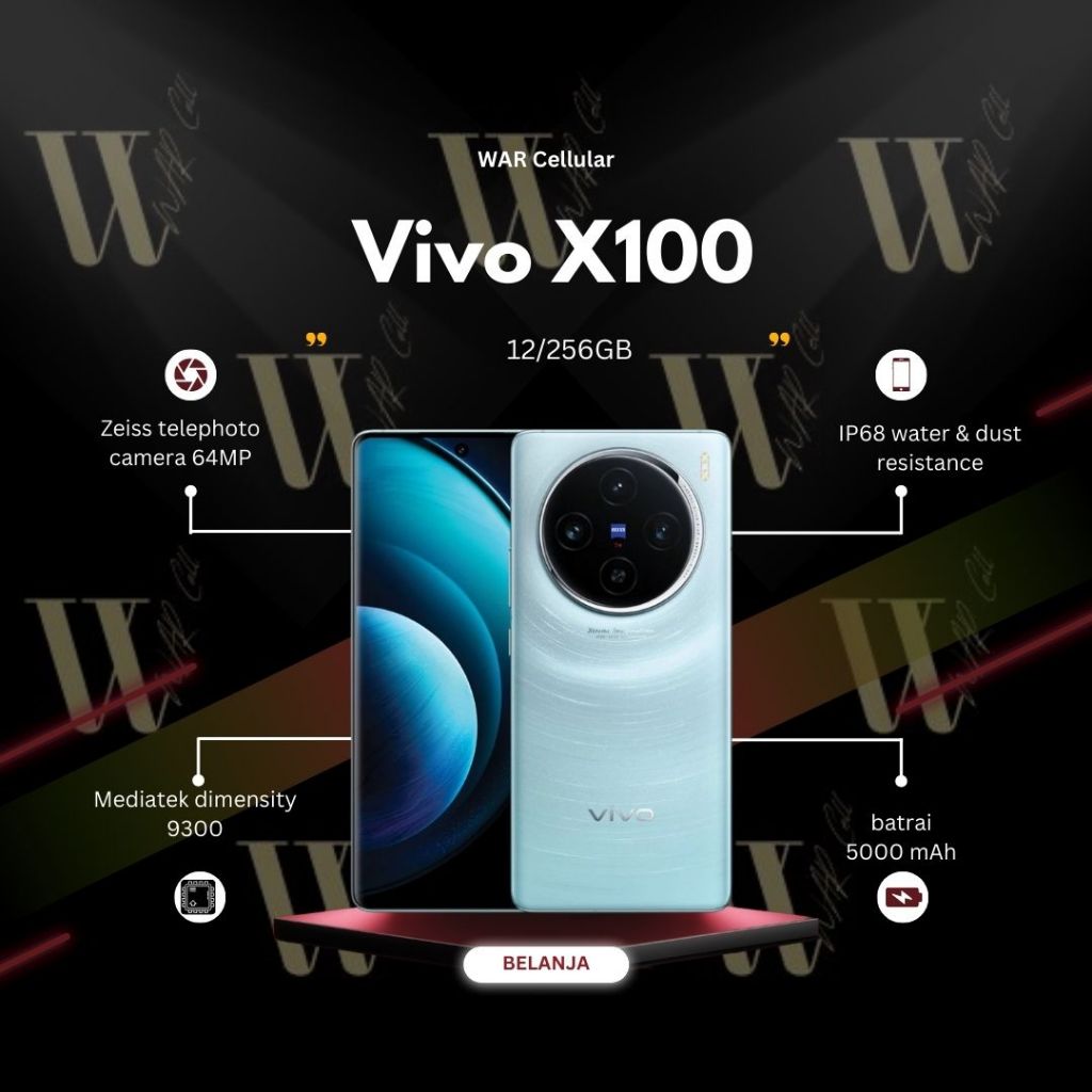 [NEW LAUNCH] vivo X100 (12/256) - ZEISS Telephoto Camera, ZEISS Multifocal Portrait, Dimensity 9300