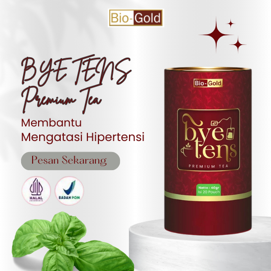 

BIO GOLD TEH BYE TENS - Teh Premium untuk Menurunkan Tekanan Darah Tinggi dan Mendukung Kesehatan Jantung